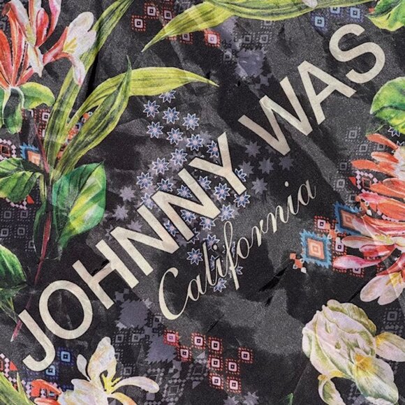 NWOT Johnny Was Nylon Foldable Tote Bag Limited Edition Floral Print - Picture 1 of 5